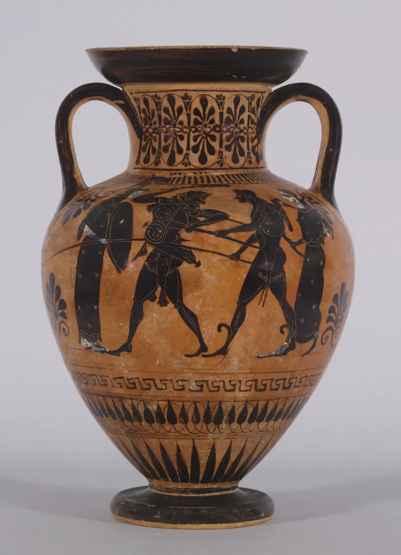 Antimenes Painter - Black-Figure Amphora With Herakles And Apollo Fighting Over The Tripod - Walters 4821 - Side 