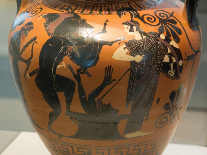 Heracles, Eurystheus, Attic Black-Figure Amphora, Antimenes, 510 Bc, Berlin F 1865, 