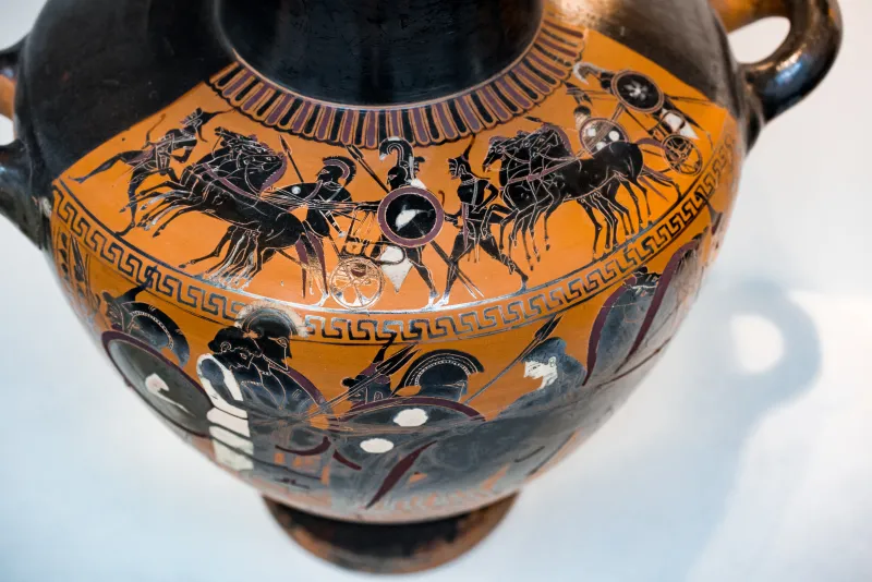 Manner Of The Antimenes Painter - Abv 276 5 - Warriors With Chariots - Herakles And The Lion - München As 1695 - 