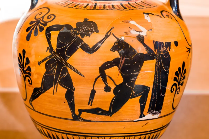 Manner Of The Antimenes Painter - Abv 278 31 - Gods - Theseus Killing The Minotaur - Erlangen As M 61 - 