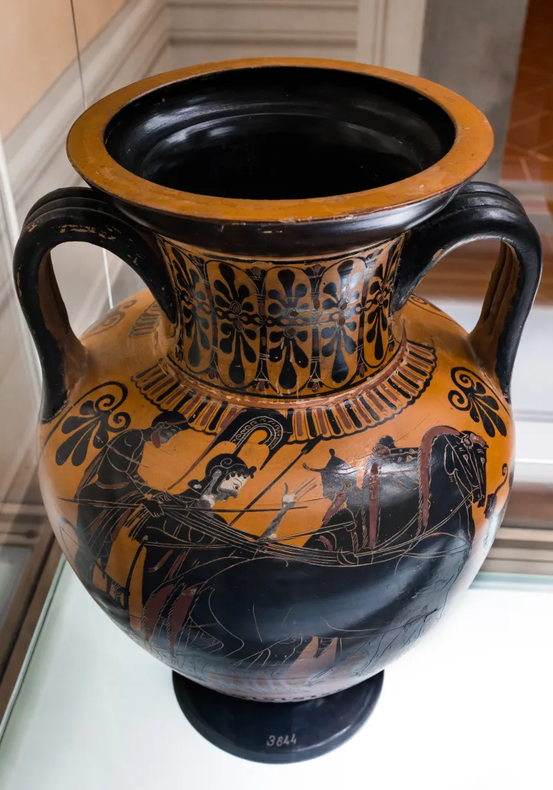 Manner Of The Antimenes Painter - Abv 278 35 - Man In Chariot And Gods - Dionysos Wit Satyrs And Maenad - Firenze Man 3844 - 