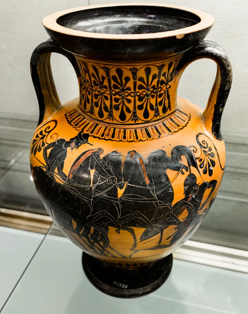 Manner Of The Antimenes Painter - Abv 278 37 - Chariot And Hoplite - Horseman And Youths - Firenze Man 70998 - 