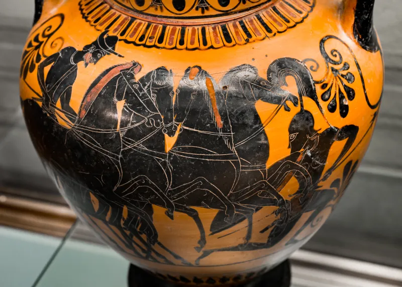 Manner Of The Antimenes Painter - Abv 278 37 - Chariot And Hoplite - Horseman And Youths - Firenze Man 70998 - 