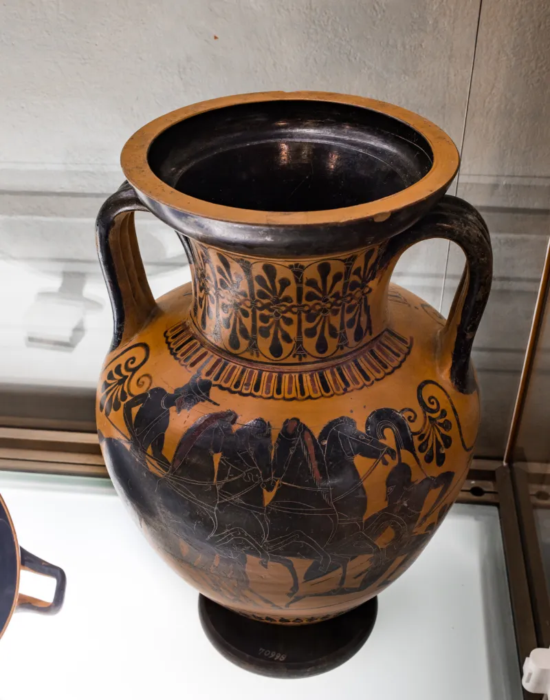 Manner Of The Antimenes Painter - Abv 278 37 - Chariot And Hoplite - Horseman And Youths - Firenze Man 70998 - 