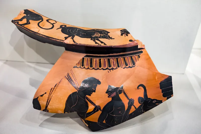 Manner Of The Antimenes Painter - Abv 279 Extra - Animal Frieze - Men Leading Bull To Sacrifice - Tübingen Mut S-10 