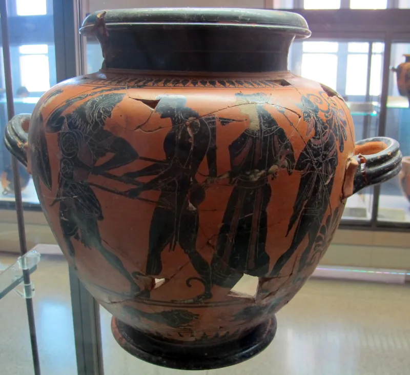 Pittore Di Antimenes (Cerchia), Stamnos Con Contesa Del Tripode Tra Ercole E Apollo, 525-500 02 Da Del Del Tufo, 