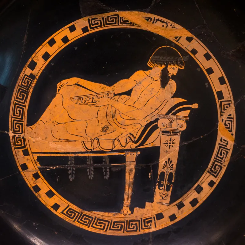 Antiphon Painter Arv 336 10 Bearded Symposiast Reclining 