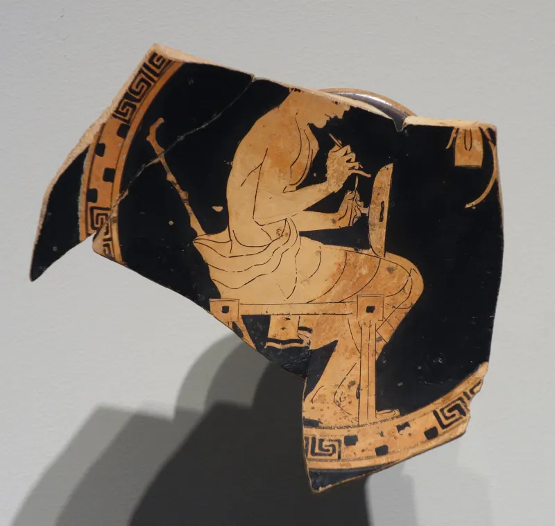 Red-Figure Kylix Youth Painting Kylix (Boston Mfa 