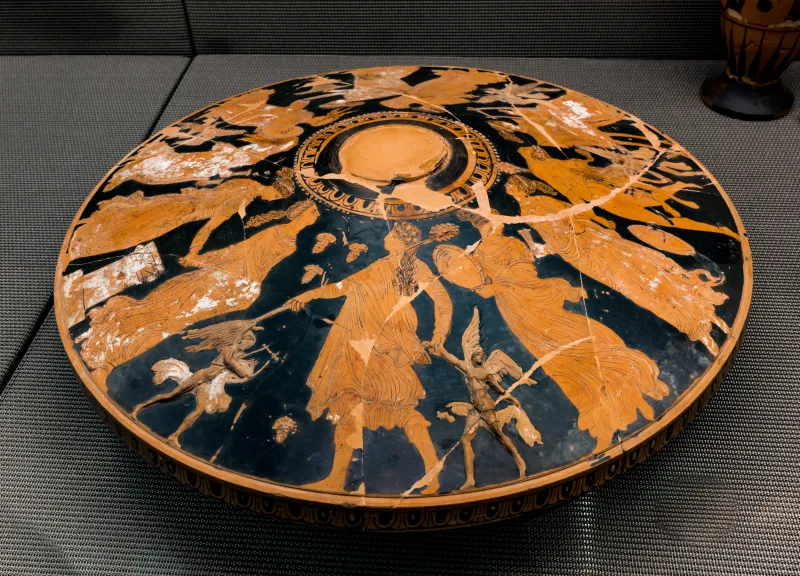 Apollonia Group - Arv 1482 8 - Dionysos With Erotes And Satyrs And Maenads - Athens Akropolis Museum 232 - 