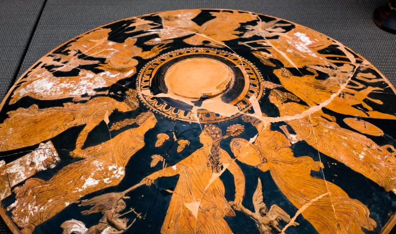 Apollonia Group - Arv 1482 8 - Dionysos With Erotes And Satyrs And Maenads - Athens Akropolis Museum 232 - 