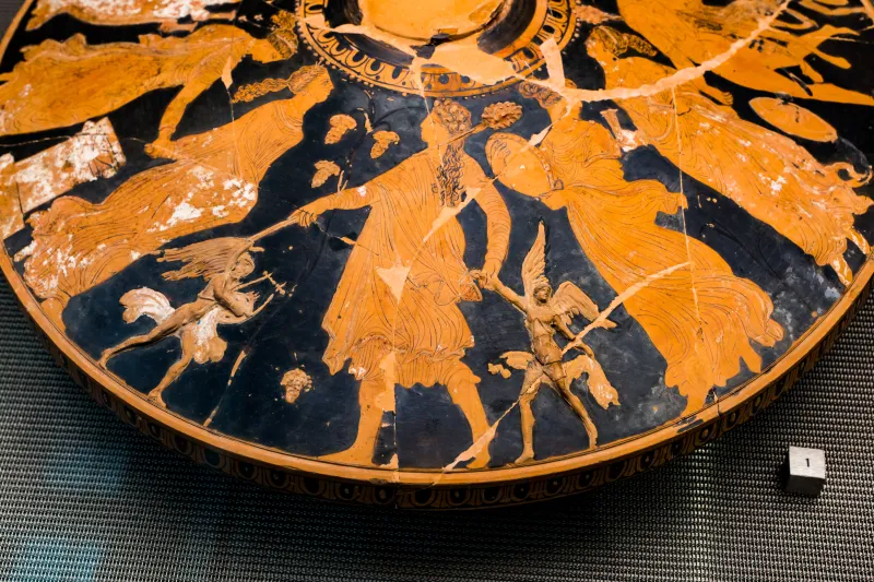 Apollonia Group - Arv 1482 8 - Dionysos With Erotes And Satyrs And Maenads - Athens Akropolis Museum 232 - 