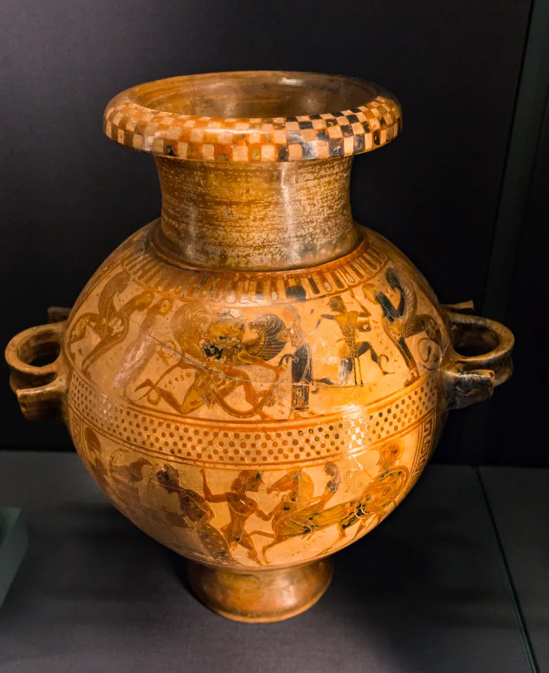 Archippe Painter - Abv 106 - Gorgo Pursuing Perseus - Achilles Ambushing Polyxena And Troilos - Wien Khm As Iv 3614 - 