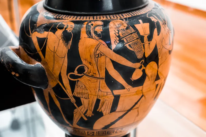 Argos Painter - Arv 288 2 - Herakles Visiting Pholos - Roma Mnevg 868 - 