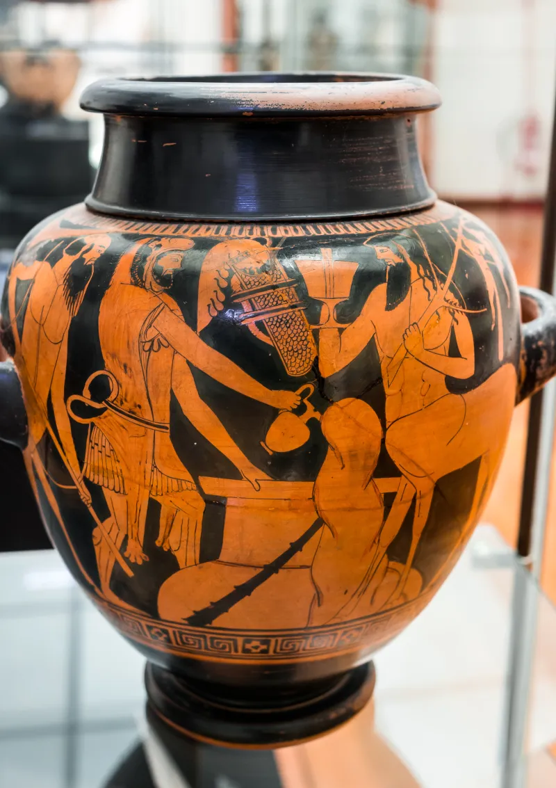 Argos Painter - Arv 288 2 - Herakles Visiting Pholos - Roma Mnevg 868 - 