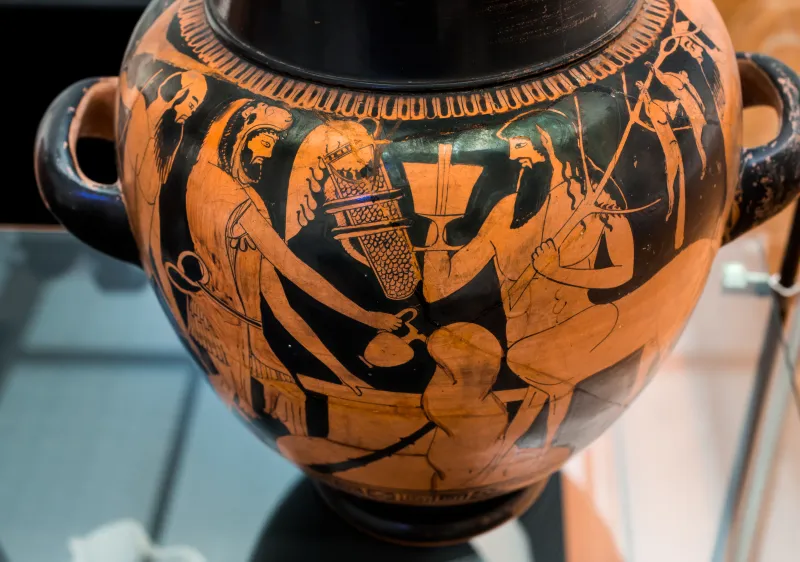Argos Painter - Arv 288 2 - Herakles Visiting Pholos - Roma Mnevg 868 - 