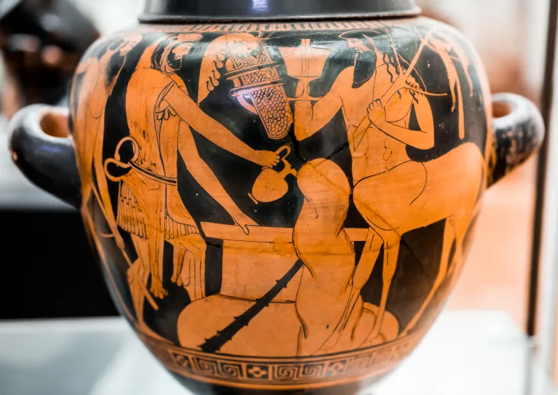Argos Painter - Arv 288 2 - Herakles Visiting Pholos - Roma Mnevg 868 - 