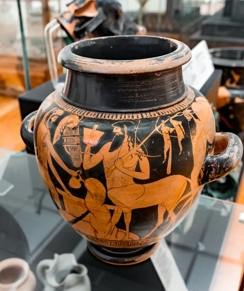Argos Painter - Arv 288 2 - Herakles Visiting Pholos - Roma Mnevg 868 - 