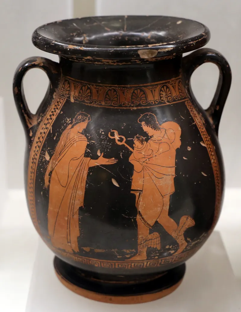 Pittore Di Barclay, Pelike Con Hermes, Dioniso Bambino E Ninfa, 450 Ac Ca, Dalla Tomba 417 Della 