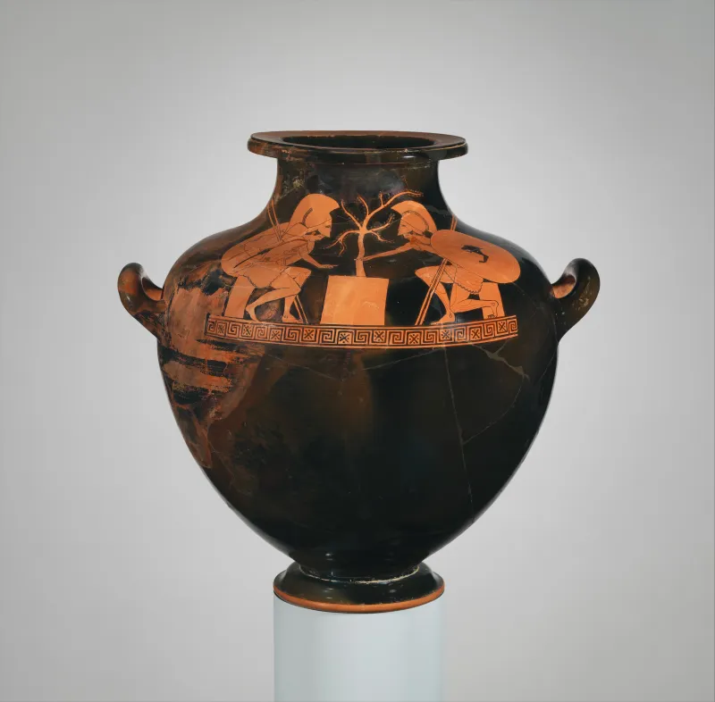 Ajax And Achilles Gaming, 490 Bce Attributed To The Berlin Painter Met Museum Of Art Pub Domain 
