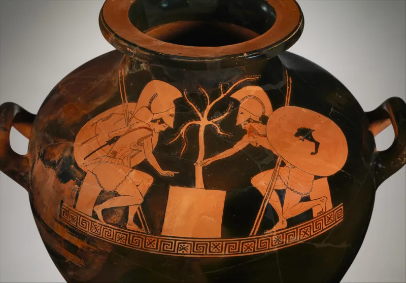Ajax And Achilles Gaming, 490 Bce Attributed To The Berlin Painter Met Museum Of Art Pub Domain 
