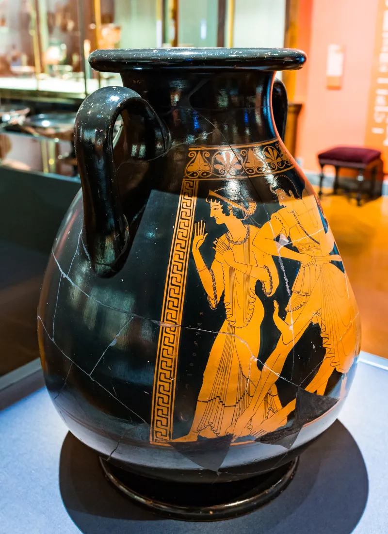 Berlin Painter - Arv 204 109 - Orestes Killing Aigisthos - Talthybios Holding Back Klytaimnestra - Wien Khm As Iv 3725 - 