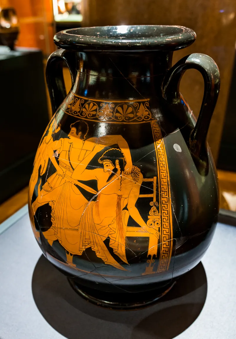 Berlin Painter - Arv 204 109 - Orestes Killing Aigisthos - Talthybios Holding Back Klytaimnestra - Wien Khm As Iv 3725 - 