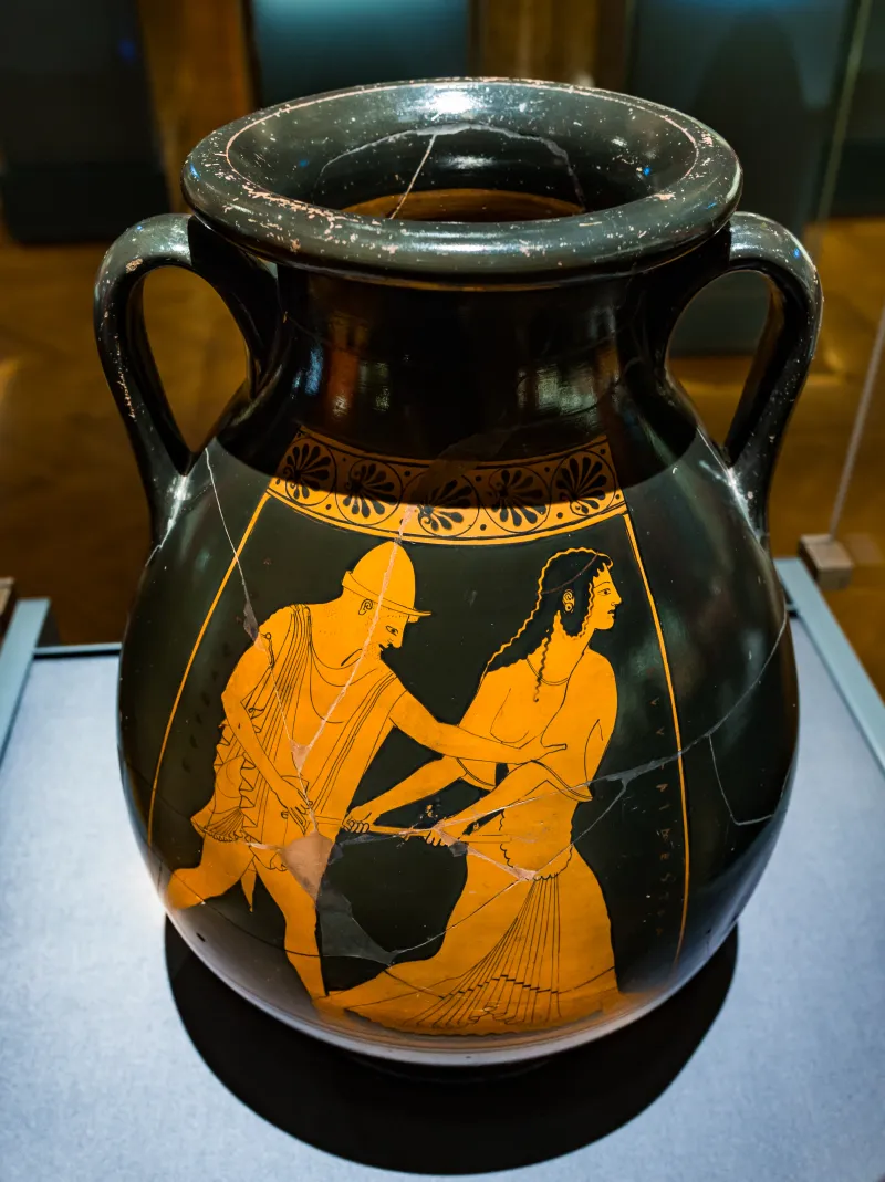 Berlin Painter - Arv 204 109 - Orestes Killing Aigisthos - Talthybios Holding Back Klytaimnestra - Wien Khm As Iv 3725 - 