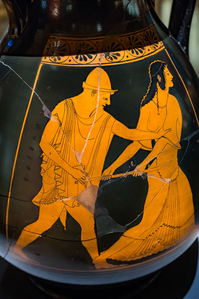 Berlin Painter - Arv 204 109 - Orestes Killing Aigisthos - Talthybios Holding Back Klytaimnestra - Wien Khm As Iv 3725 - 