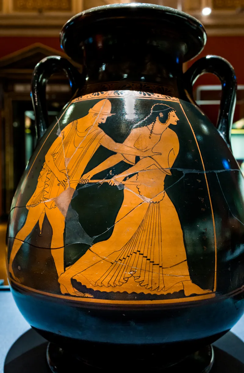 Berlin Painter - Arv 204 109 - Orestes Killing Aigisthos - Talthybios Holding Back Klytaimnestra - Wien Khm As Iv 3725 - 