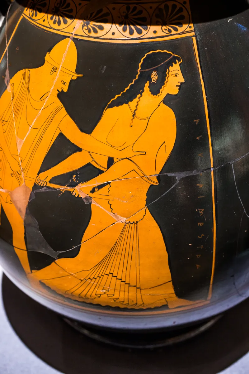 Berlin Painter - Arv 204 109 - Orestes Killing Aigisthos - Talthybios Holding Back Klytaimnestra - Wien Khm As Iv 3725 - 