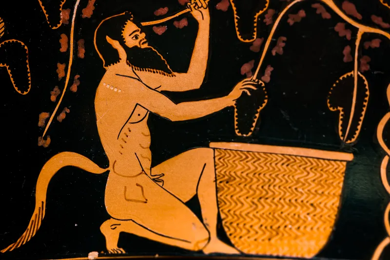 Berlin Painter - Arv 206 132Extra - Satyrs Harvesting And Pressing Grapes - München As - 