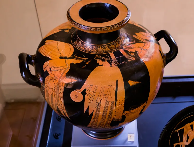 Berlin Painter - Arv 210 Extra - Apollon With Hermes And Goddesses At Altar - Roma Mnevg - 
