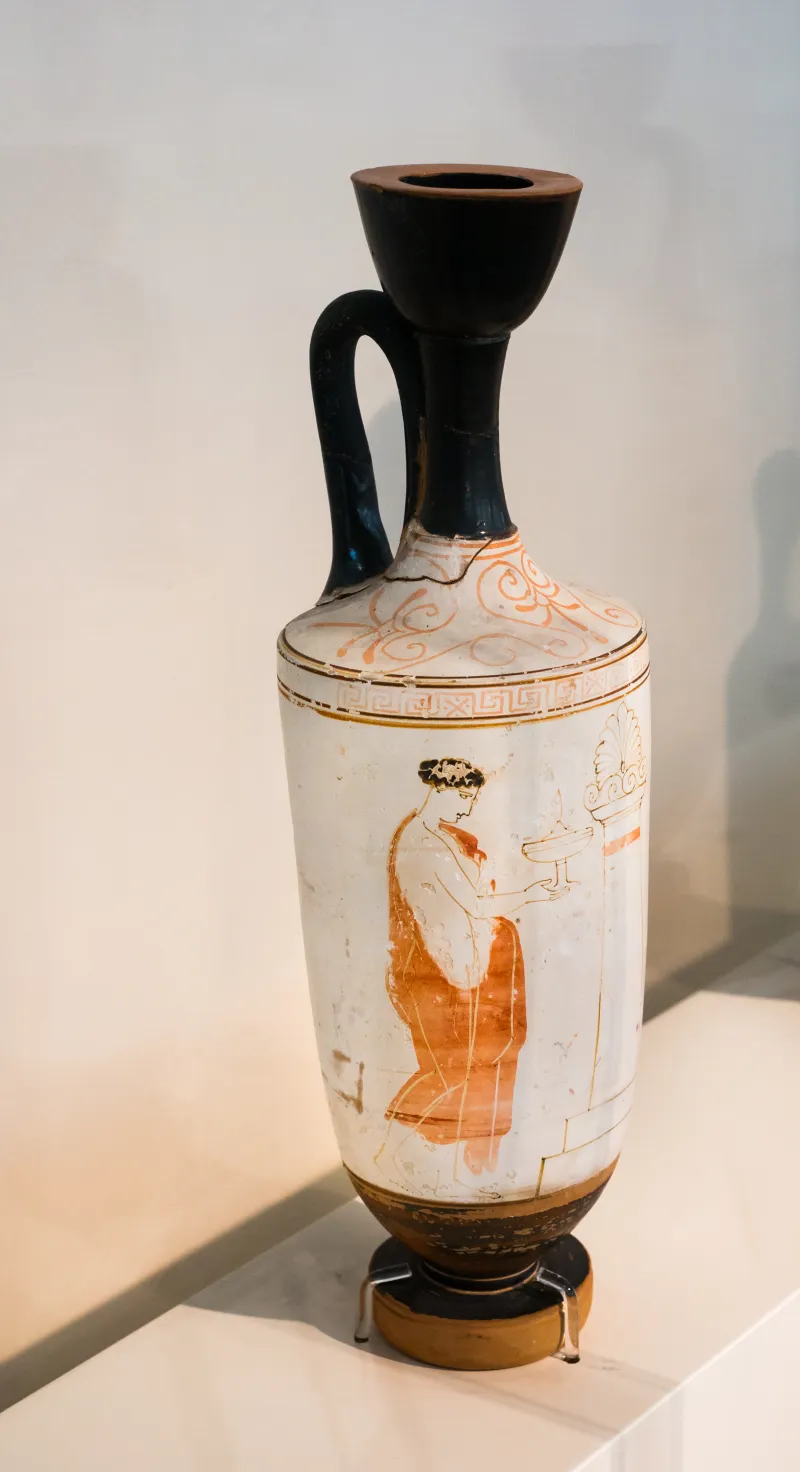 Bird Painter - Arv 1232 1 - Woman And Youth At Tomb Stele - Athens Nam 1843 - 