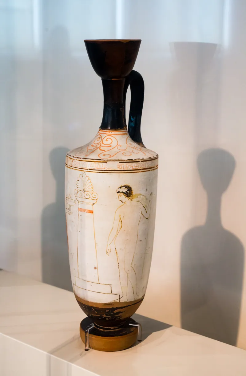 Bird Painter - Arv 1232 1 - Woman And Youth At Tomb Stele - Athens Nam 1843 - 