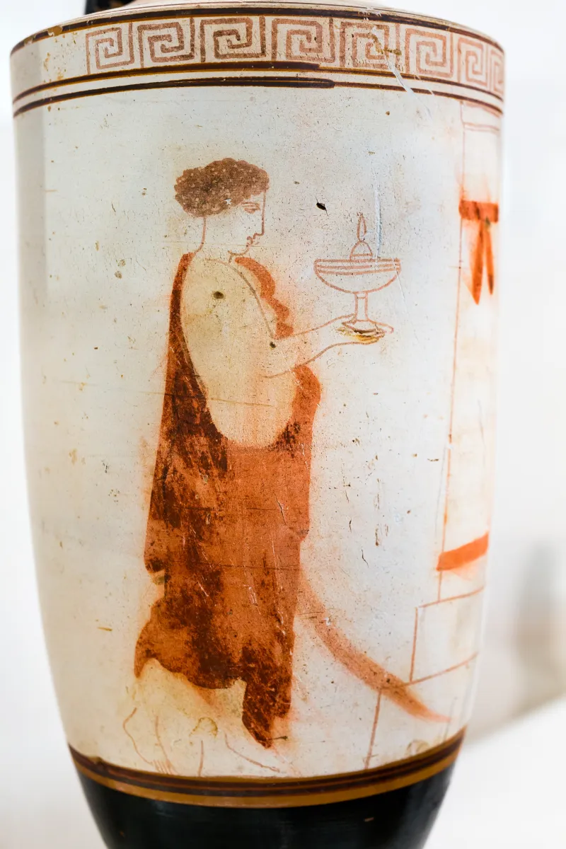 Bird Painter - Arv 1232 7 - Woman And Youth At Tomb Stele - Athens Nam 19357 - 