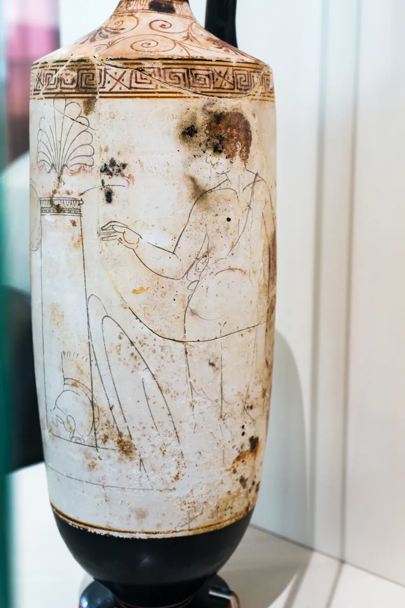 Bird Painter - Arv 1687 1 - Woman And Young Warrior At Tomb Stele - Athens Nam 19333 - 
