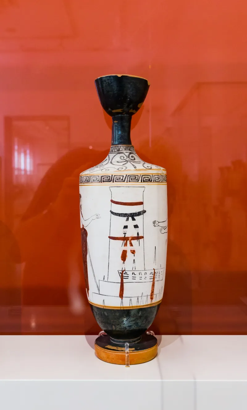 Manner Of The Bird Painter - Arv Extra - Man And Woman At Tomb Stele - Athens Nam 