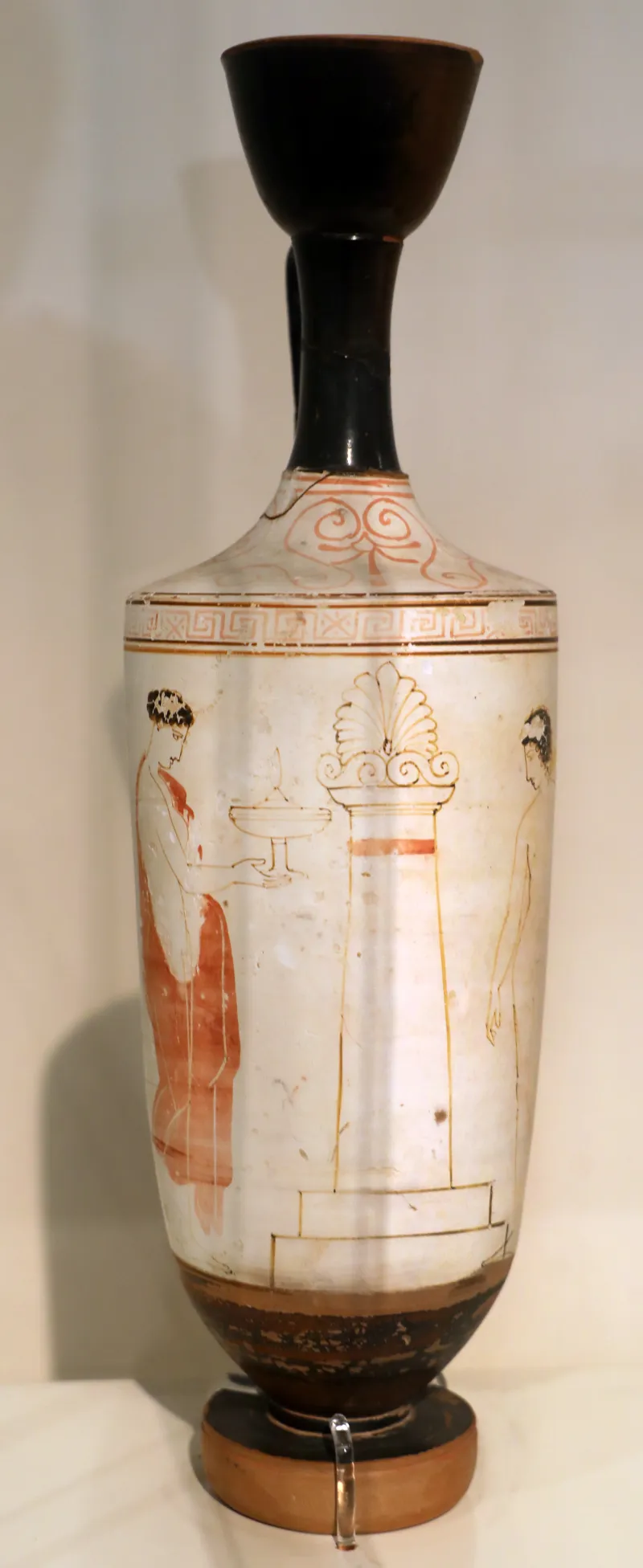 Periodo Classico Maturo, Lekythos Attico A Sfondo Bianco Con Giovani Presso Una Tomba, Scon, Bird Painter, 435-430 Ac Ca, 1843, 