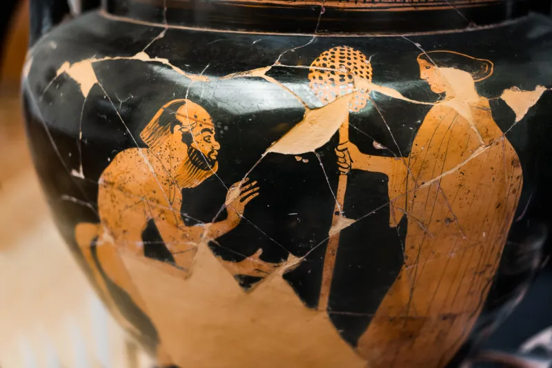 Boreas Painter - Arv 538 36 - Satyrs And Maenad - Roma Mnevg 3574 - 