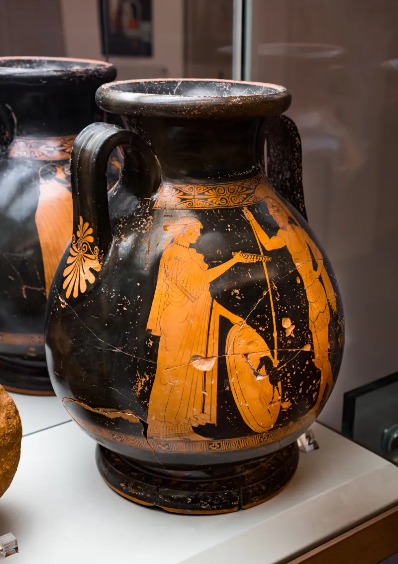 Boreas Painter - Arv 539 42 - Hoplite Departing - Man And Youth - Roma Mnevg - 
