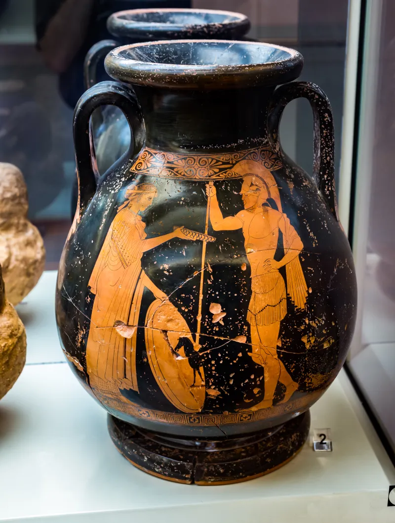 Boreas Painter - Arv 539 42 - Hoplite Departing - Man And Youth - Roma Mnevg - 