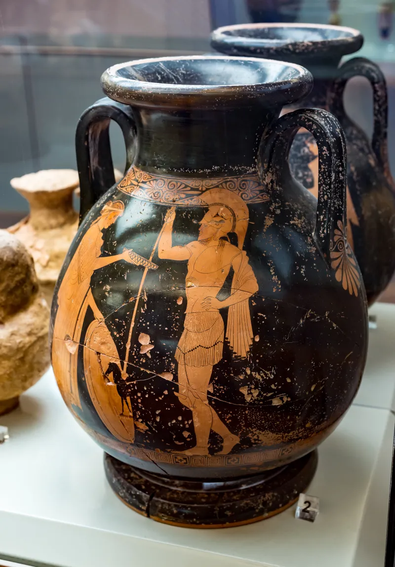 Boreas Painter - Arv 539 42 - Hoplite Departing - Man And Youth - Roma Mnevg - 