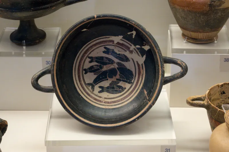 Laconian Black-Glazed Kylix, 575 Bc, Am Of Nafplio, 
