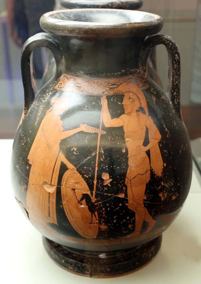 Pittore Di Boreas, Pelike Con Commiato Del Guerriero, 475-450 Ac 