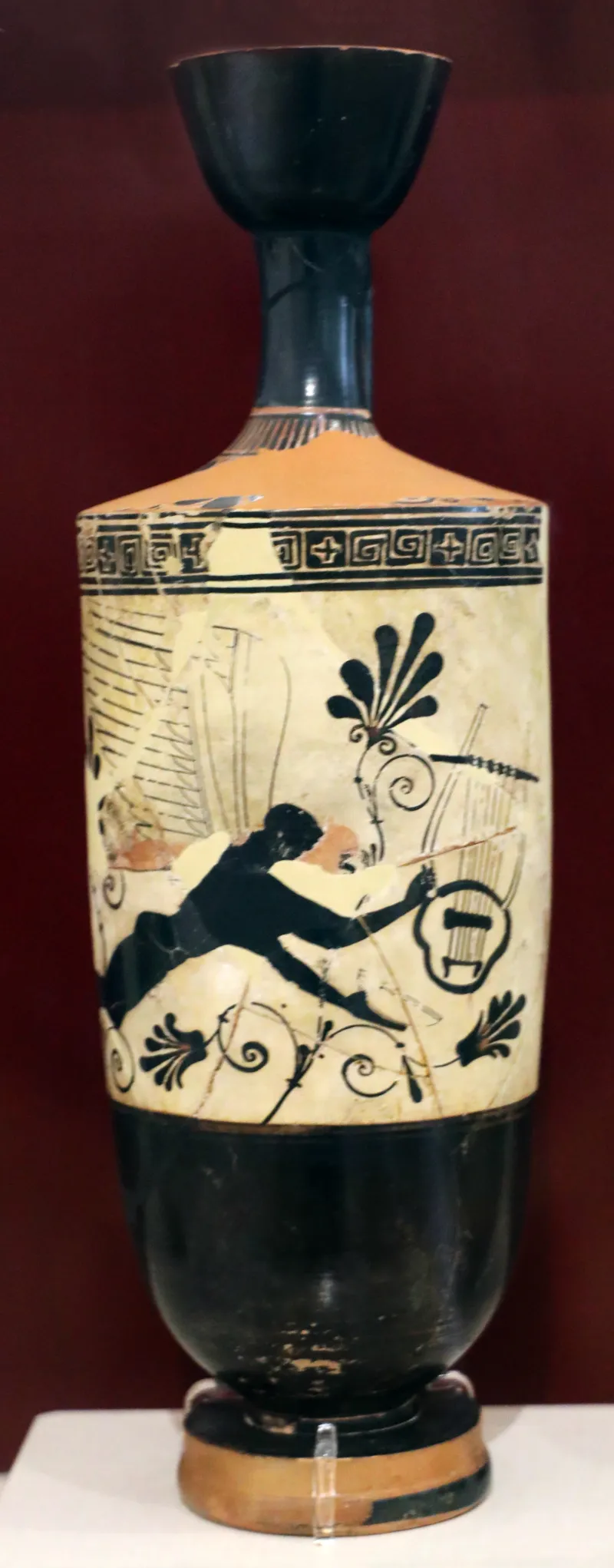 Primo Periodo Classico, Lekythos Attico A Sfondo Bianco Con Eros In Volo Con Una Phiale, Da Aigina, Pittore Di Bowdoin, 500-475 Ac 1809, 