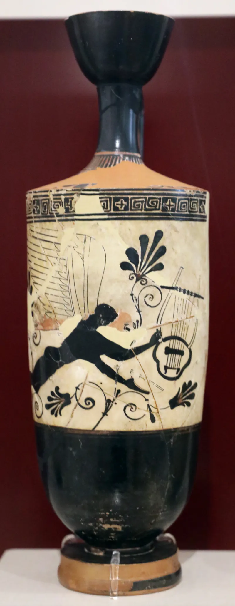 Primo Periodo Classico, Lekythos Attico A Sfondo Bianco Con Eros In Volo Con Una Phiale, Da Aigina, Pittore Di Bowdoin, 500-475 Ac 1809, 