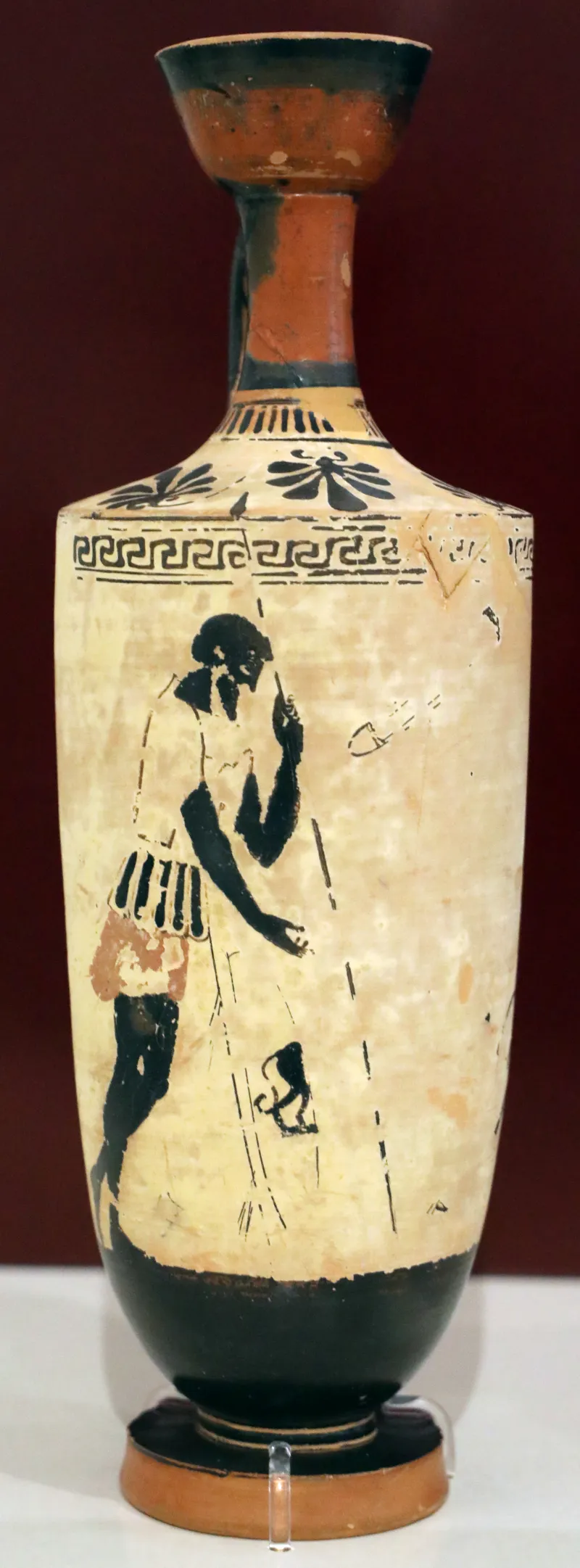 Primo Periodo Classico, Lekythos Attico A Sfondo Bianco Con Guerriero, Da Eretria, Pittore Di Bowdoin, 480-470 Ac 