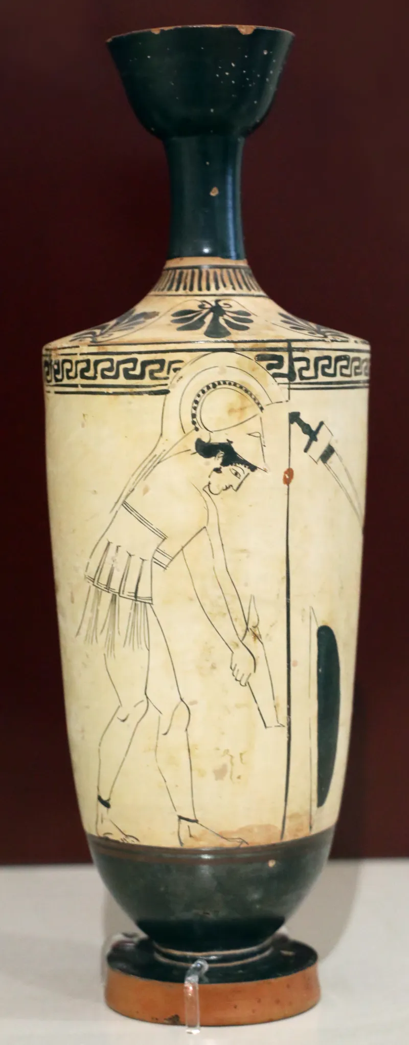 Primo Periodo Classico, Lekythos Attico A Sfondo Bianco Con Guerriero, Da Eretria, Pittore Di Bowdoin, 480-470 Ac 1964, 