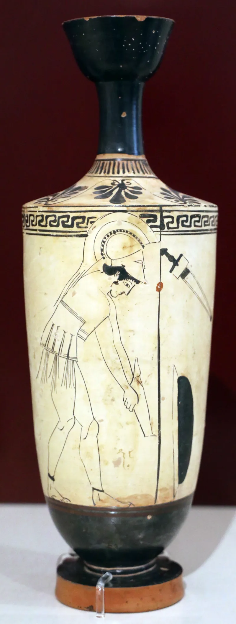Primo Periodo Classico, Lekythos Attico A Sfondo Bianco Con Guerriero, Da Eretria, Pittore Di Bowdoin, 480-470 Ac 1964, 