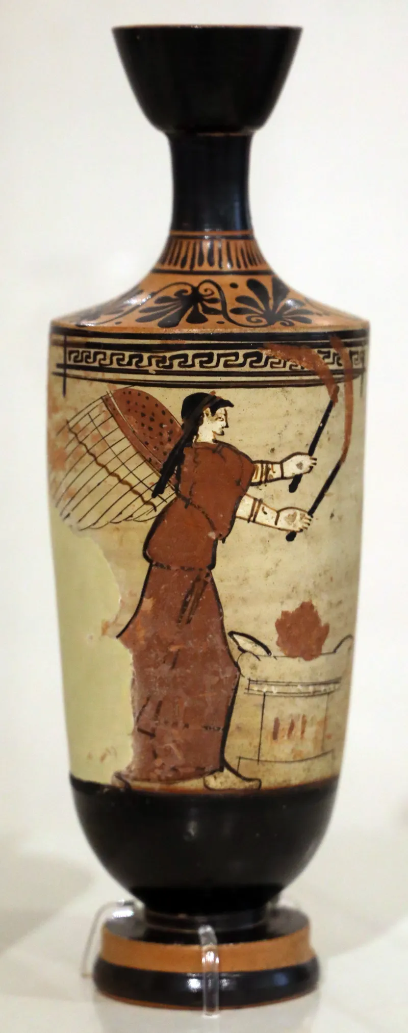 Primo Periodo Classico, Lekythos Attico A Sfondo Bianco Con Nike Presso Altare, Dall'attica, Maniera Del Pittore Di Bowdoin, 480-470 Ac 